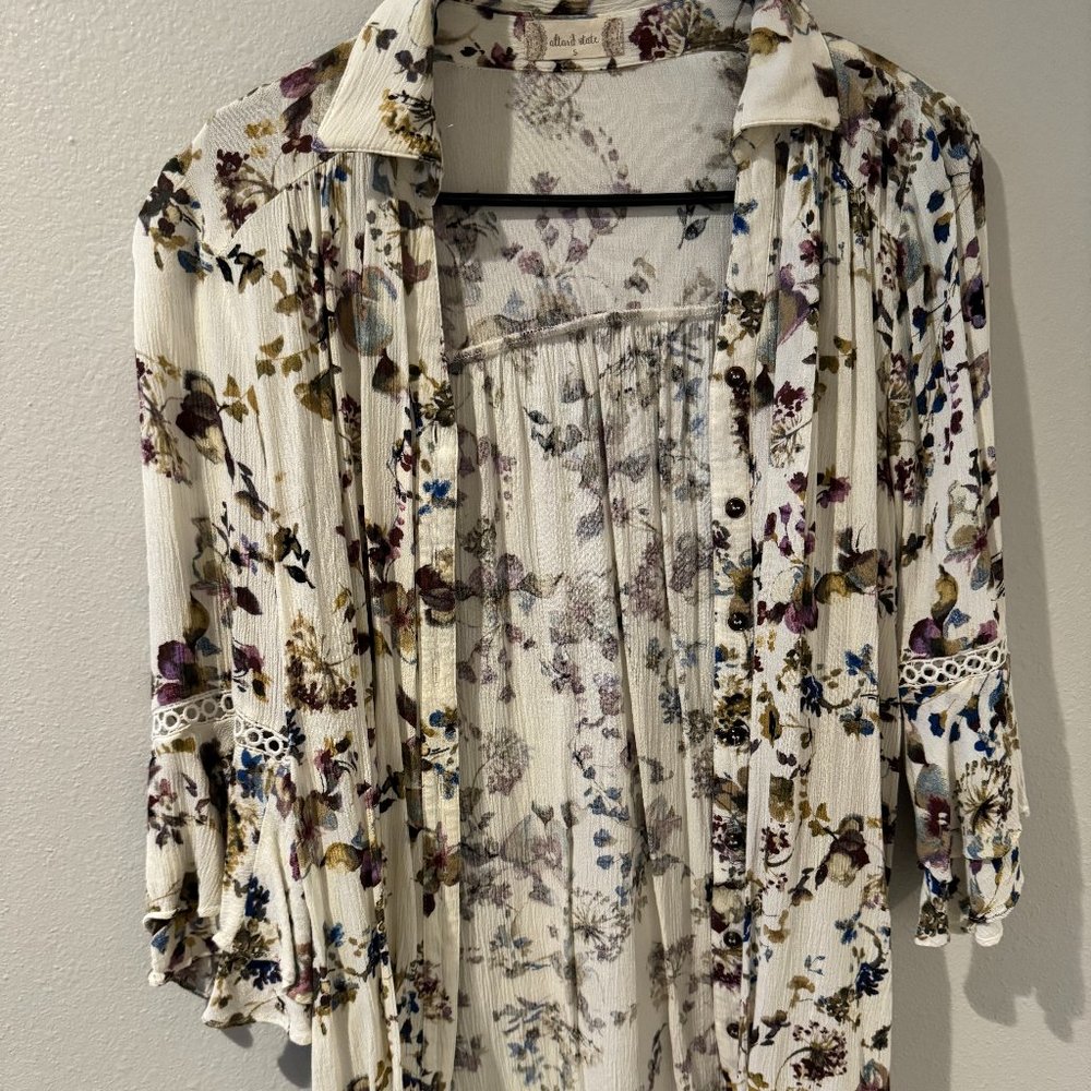 Altar'd State Floral button up shirt